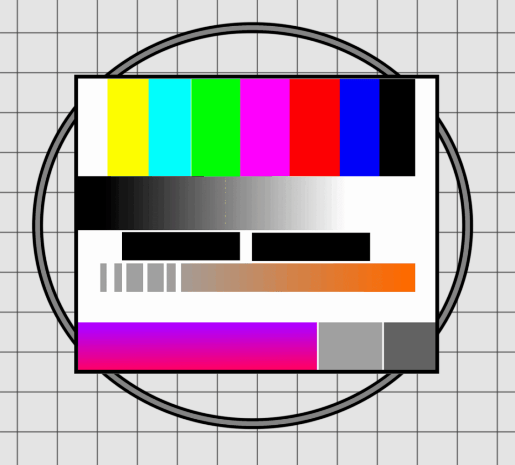 rainbow disruption broadcast lines for a television set